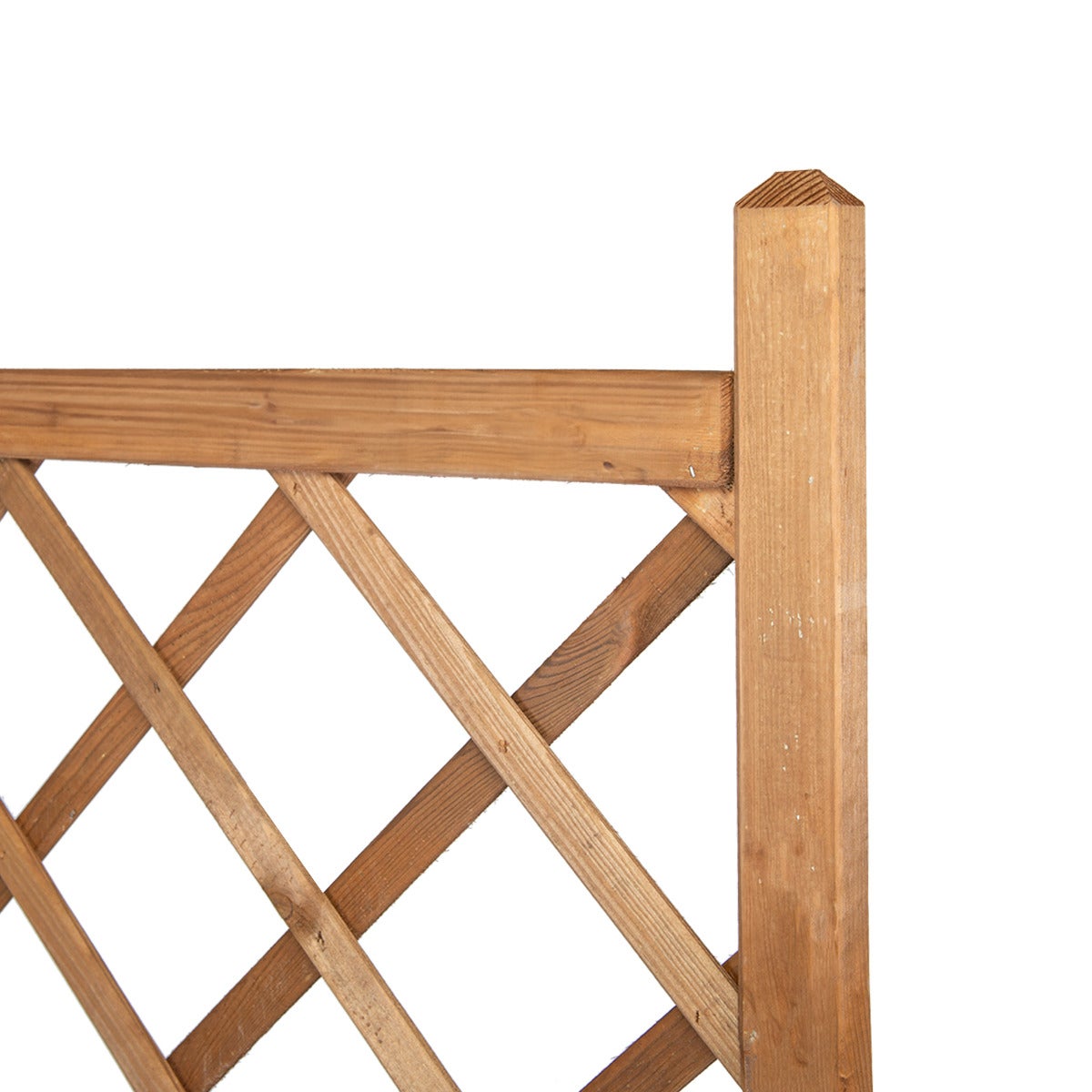 Plantenbak met Klimrek en Worteldoek Bruin Grenen 120 x 40 cm