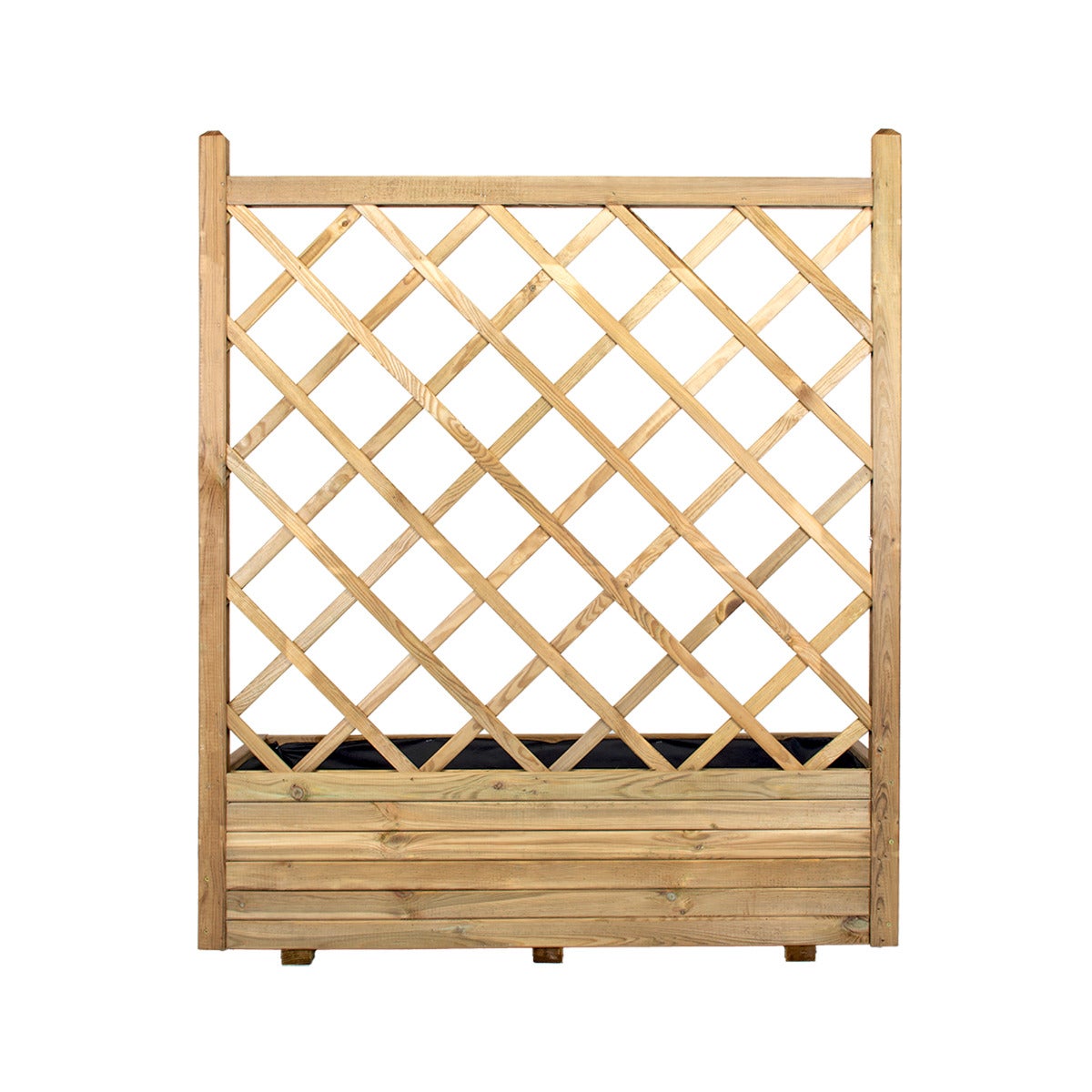 Plantenbak met Klimrek en Worteldoek Grenen 120 x 40 cm