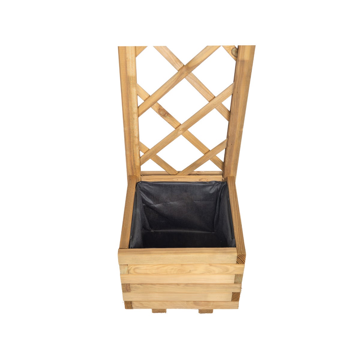 Plantenbak met Klimrek en Worteldoek Grenen 40 x 40 cm