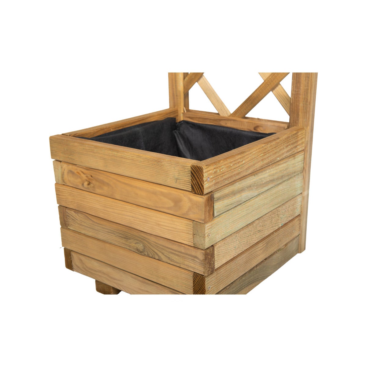 Plantenbak met Klimrek en Worteldoek Grenen 40 x 40 cm