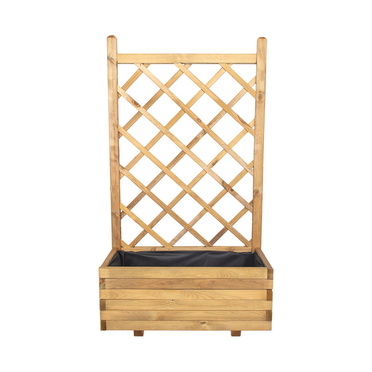 Plantenbak met Klimrek en Worteldoek Grenen 80 x 40 cm