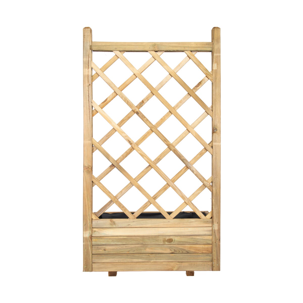 Plantenbak met Klimrek en Worteldoek Grenen 80 x 40 cm