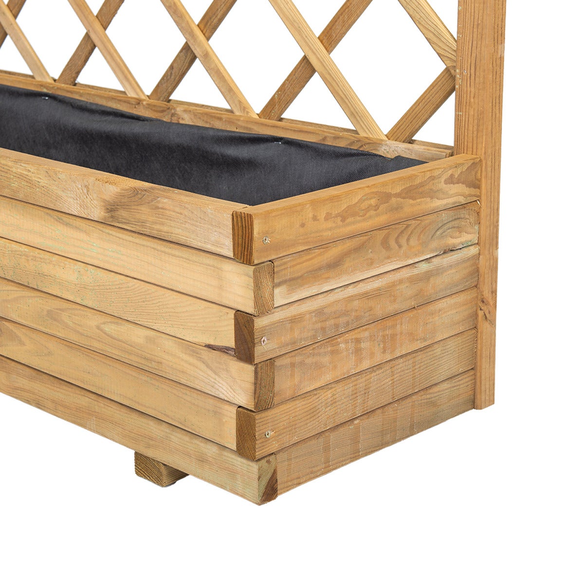 Plantenbak met Klimrek en Worteldoek Grenen 80 x 40 cm