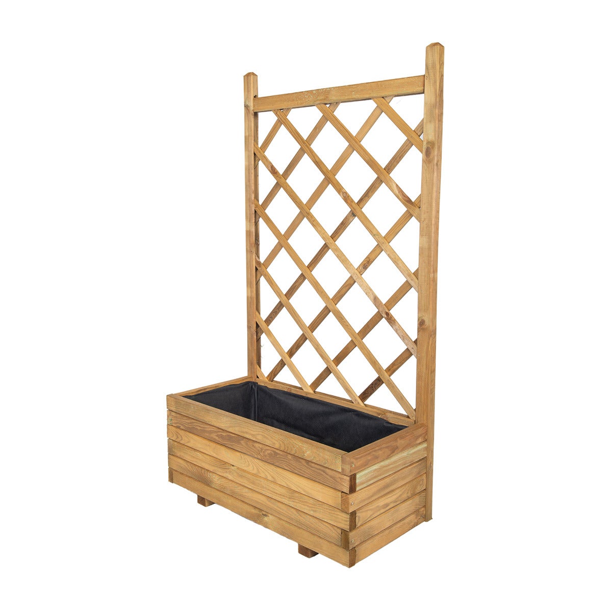 Plantenbak met Klimrek en Worteldoek Grenen 80 x 40 cm