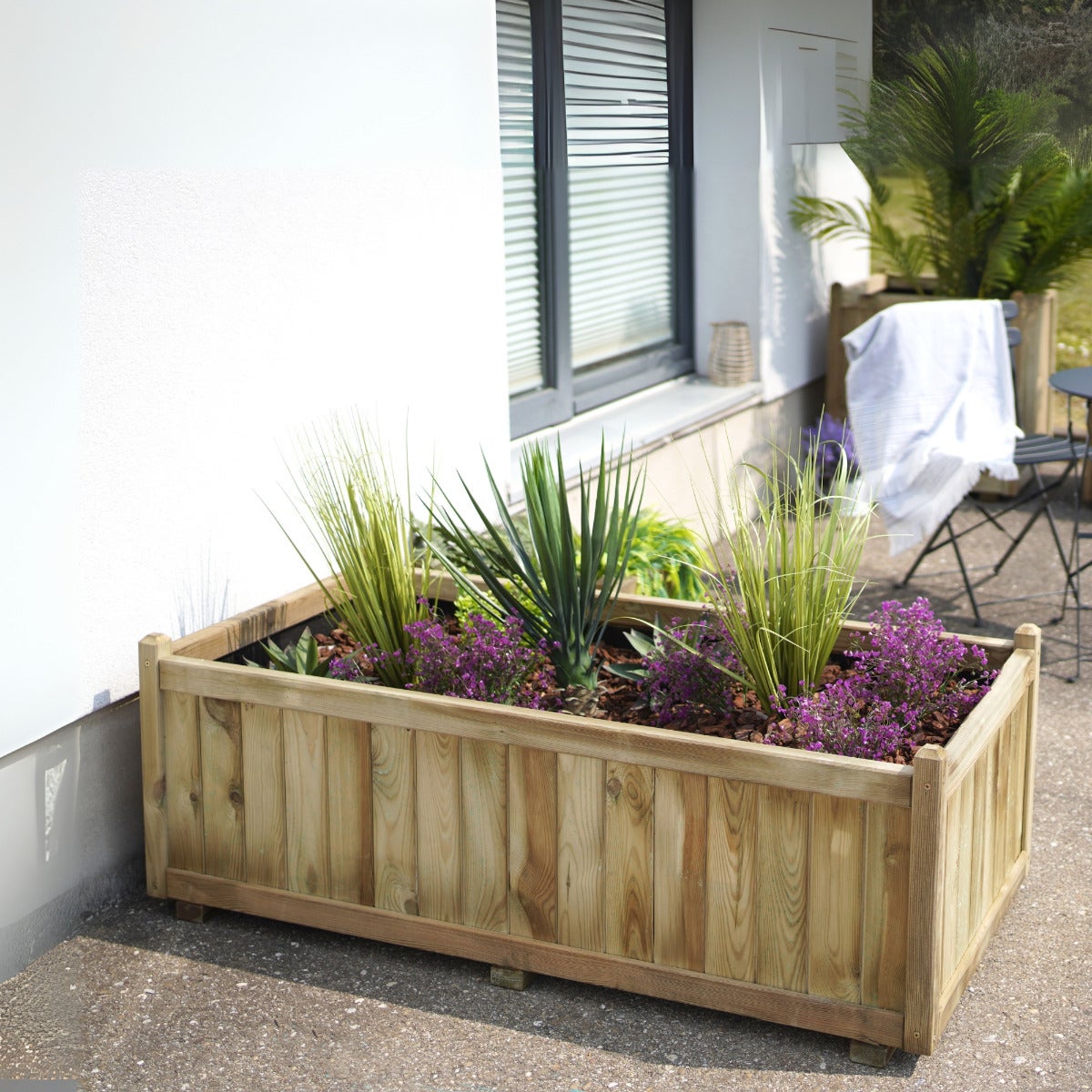 Plantenbak Verona met Worteldoek Geïmpregneerd Grenen 140 x 70 cm