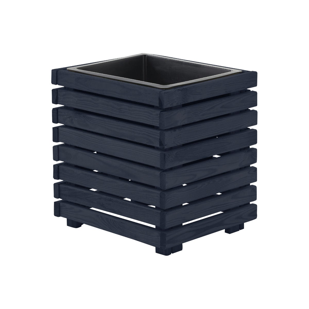 Plantenbak met Binnenbak Zwart Hout 40 x 39.4 cm