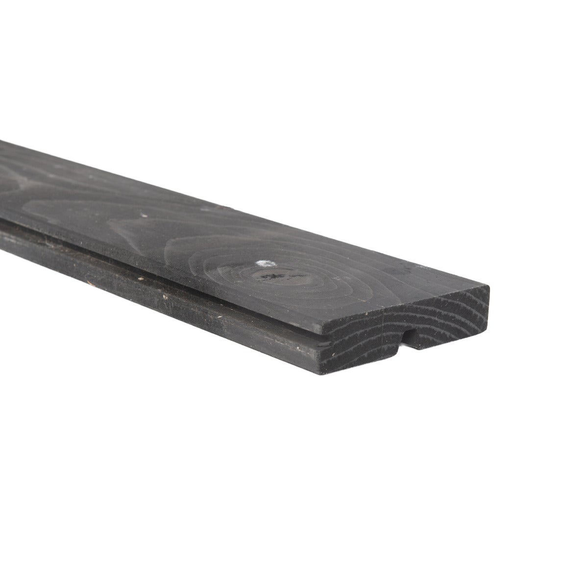 Rhombus Rabat Afdeklat Zwart Geschaafd Naaldhout 2.8 x 14.5 x 200 cm