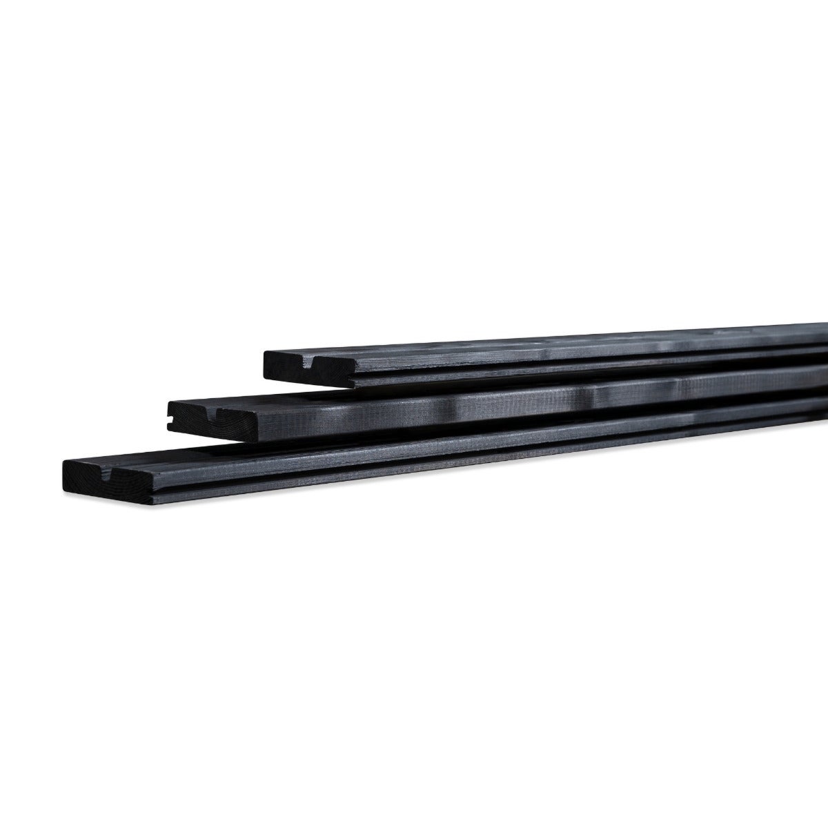 Rhombus Rabat Afdeklat Zwart Geschaafd Naaldhout 2.8 x 14.5 x 200 cm