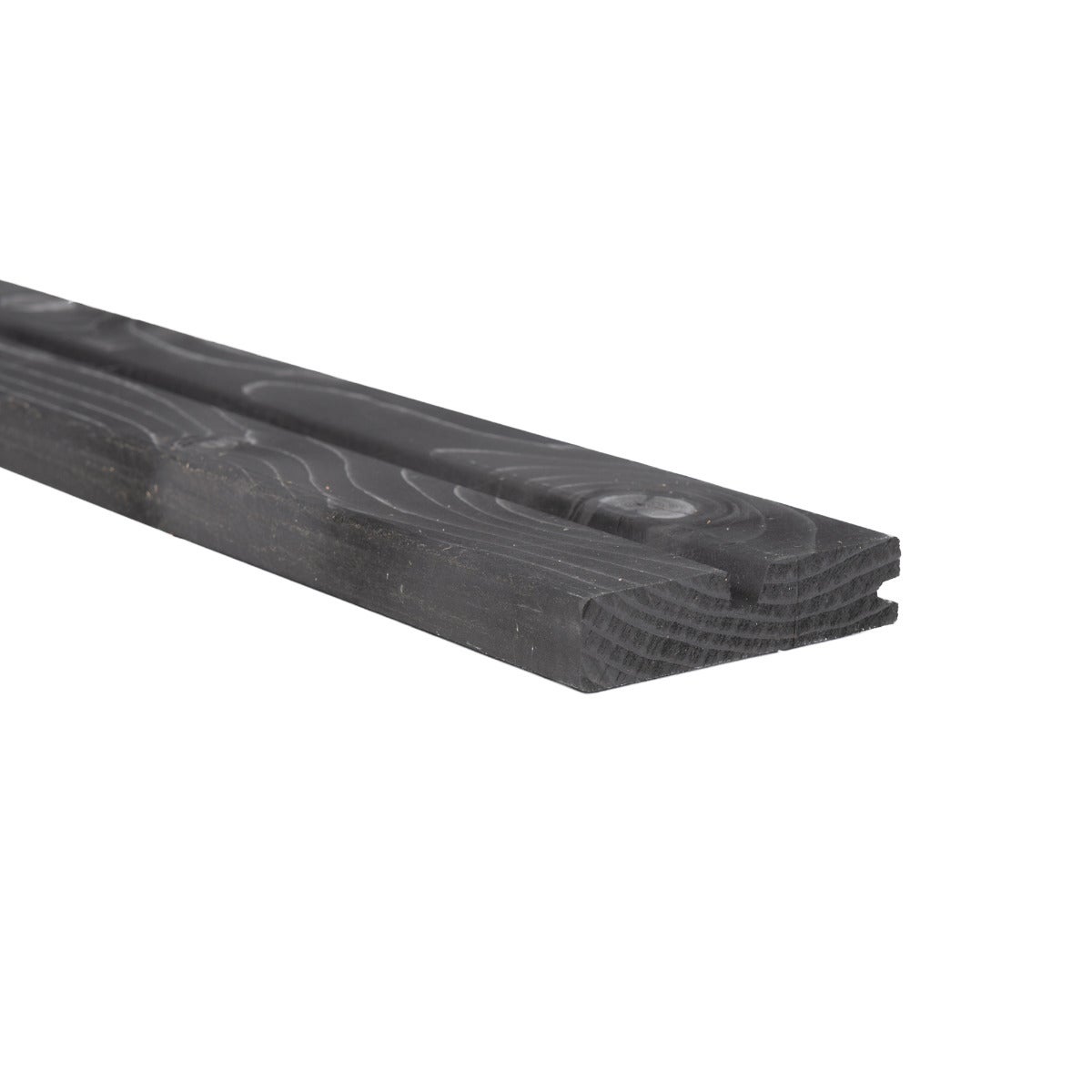 Rhombus Rabat Afdeklat Zwart Geschaafd Naaldhout 2.8 x 14.5 x 200 cm