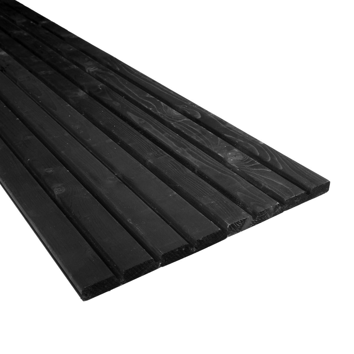 Rhombus Rabat Afdeklat Zwart Geschaafd Naaldhout 2.8 x 14.5 x 200 cm