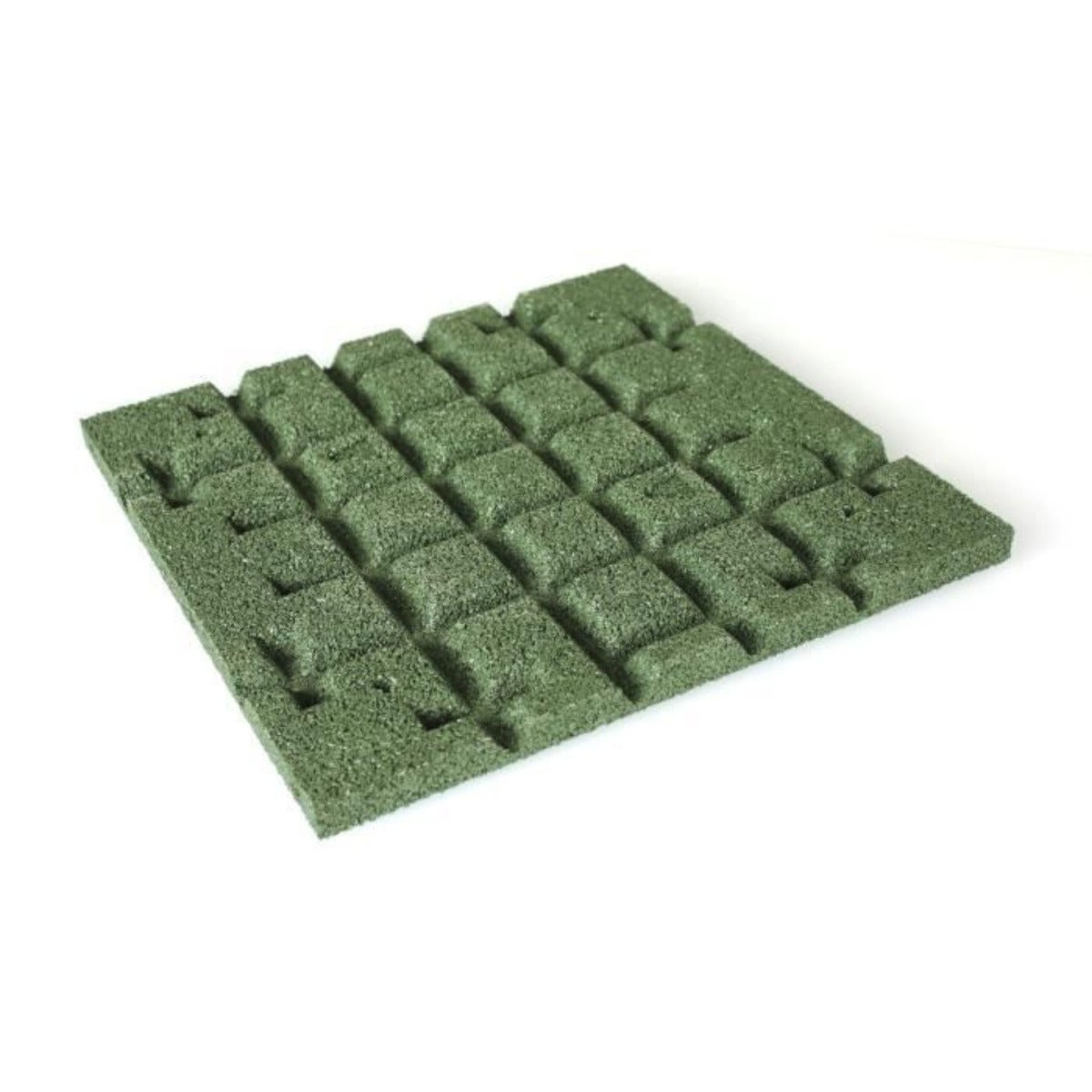 Rubber Tegel Groen Schokabsorberend en Antislip - 40 x 40 x 2,5 cm