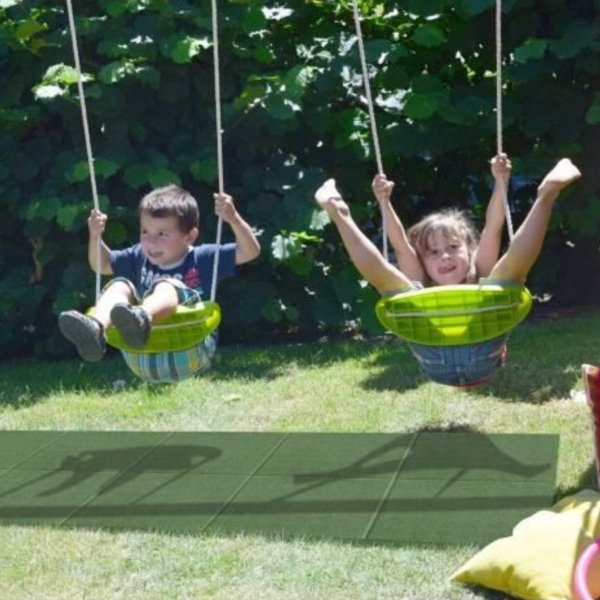 Rubber Tegel Groen Schokabsorberend en Antislip - 40 x 40 x 2,5 cm