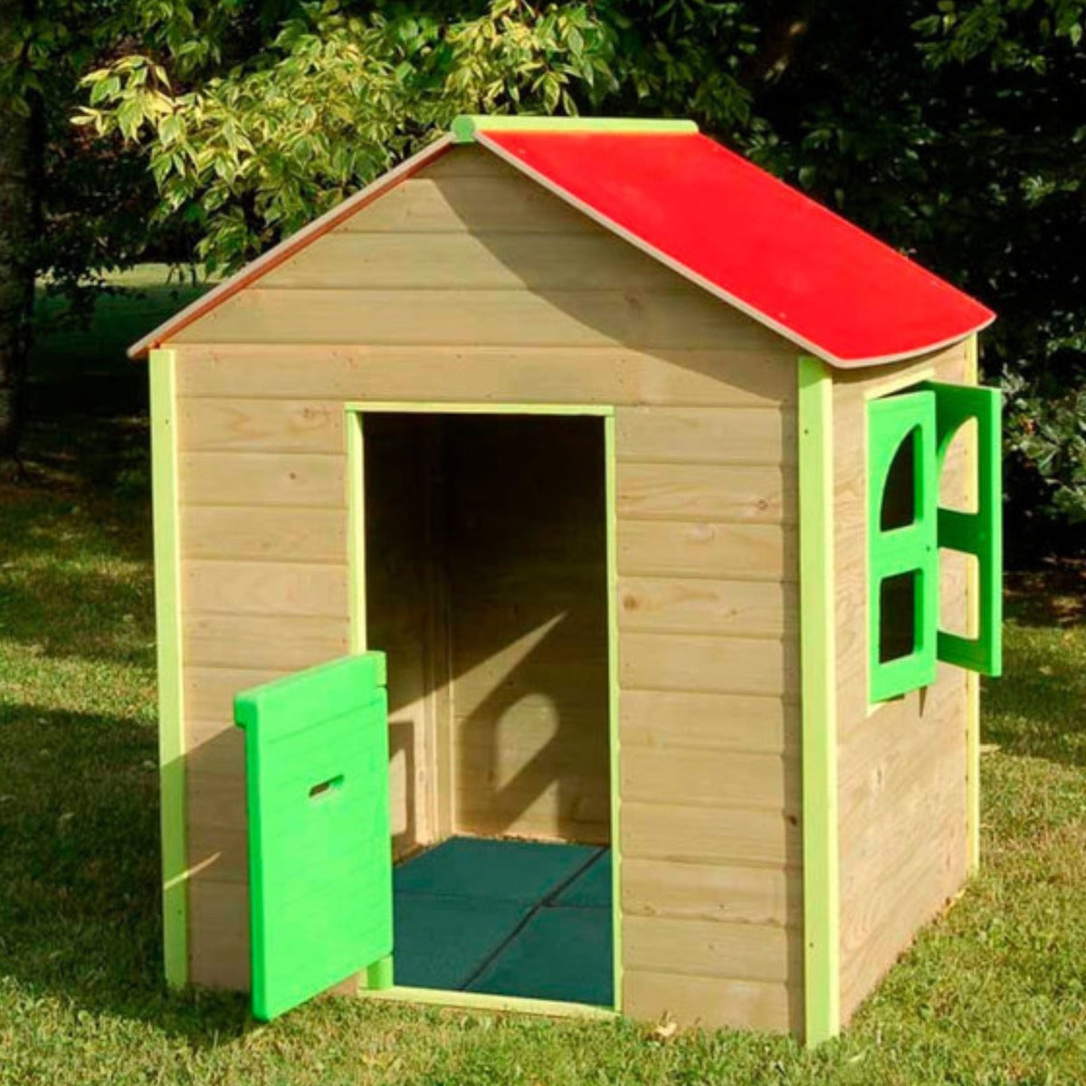 Rubber Tegels 50x50x2,5cm - Groen - Schokabsorberend en Antislip