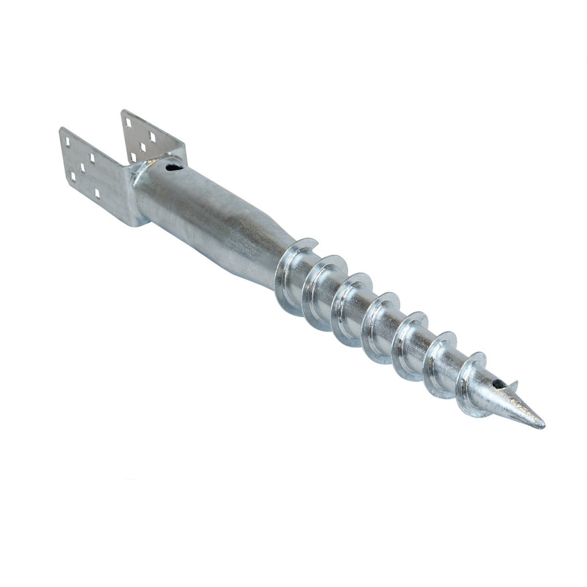 Schroefpaal met U-houder - Voor 7x7 cm Palen - Per Stuk