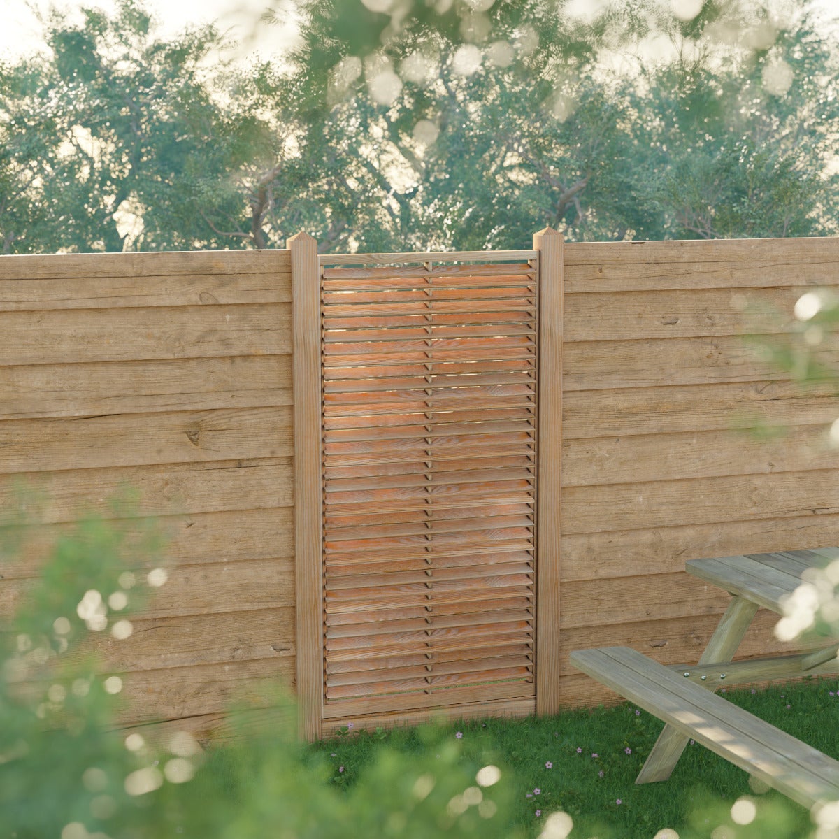 Tuinscherm Louvre Recht Grenen 90 x 180 cm