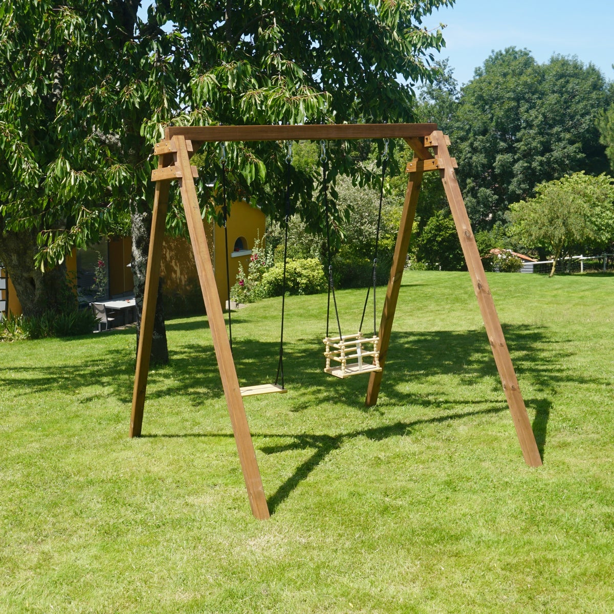 Soulet Dubbele Schommel Ambre met Babyschommel 210 x 224 cm