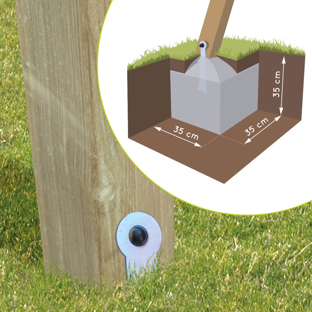Soulet Dubbele Schommel Ambre met Babyschommel 210 x 224 cm