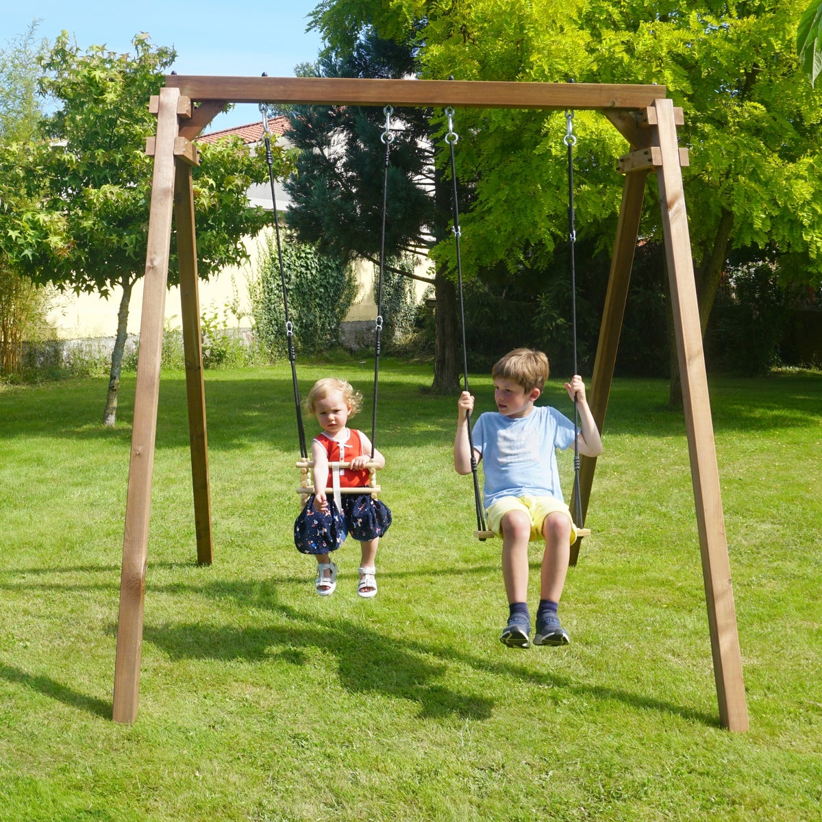 Soulet Dubbele Schommel Ambre met Babyschommel 210 x 224 cm