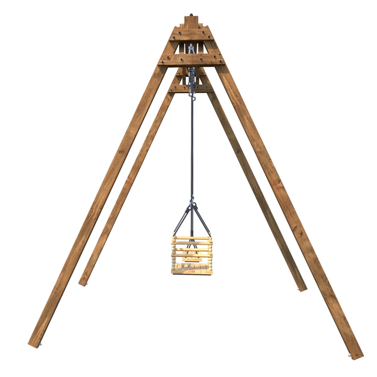 Soulet Dubbele Schommel Ambre met Babyschommel 210 x 224 cm