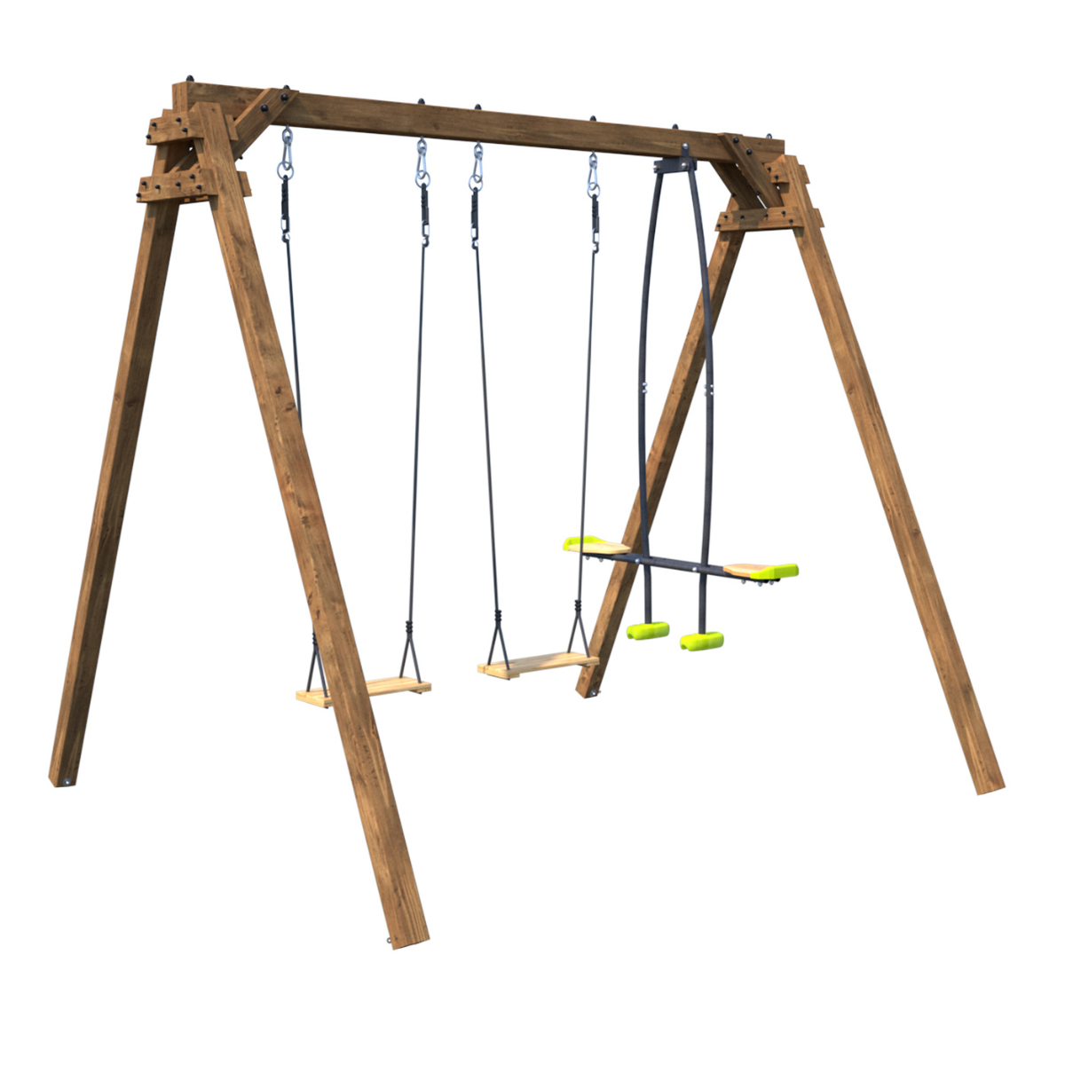 Soulet Dubbele Schommel Gautier met Duo-schommel 240 x 224 cm