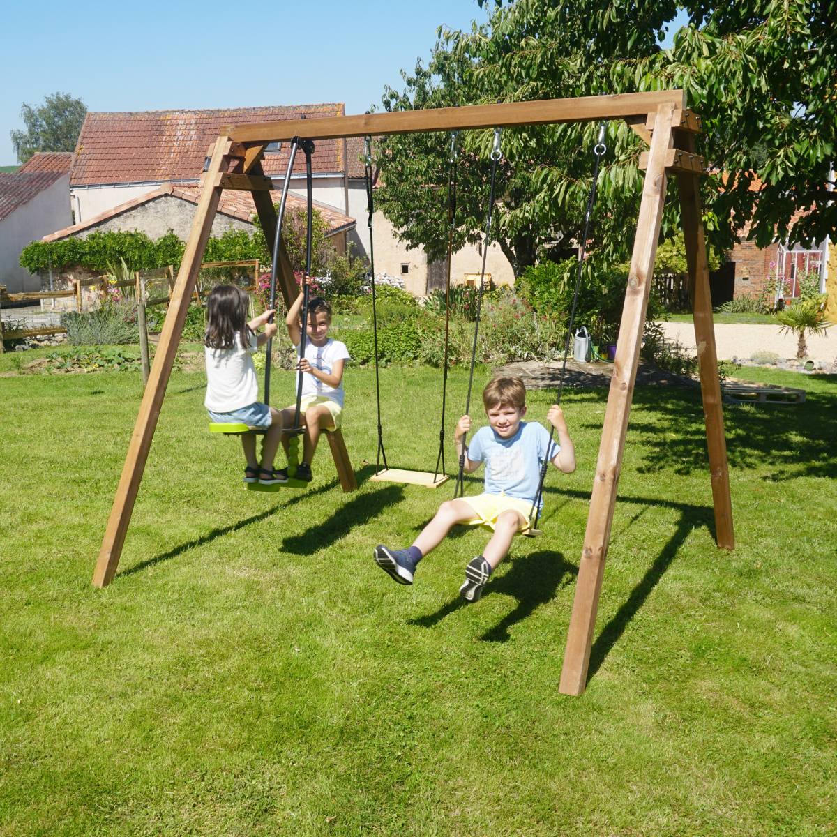 Soulet Dubbele Schommel Gautier met Duo-schommel 240 x 224 cm