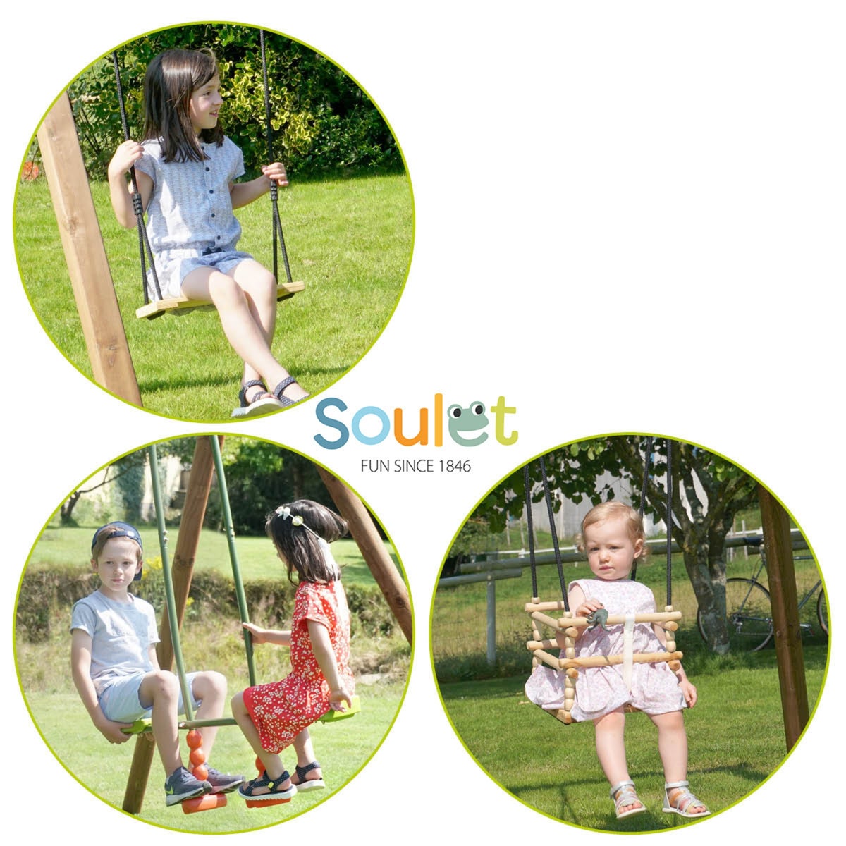 Soulet Schommel Pierre met Babyschommel en Duo-schommel