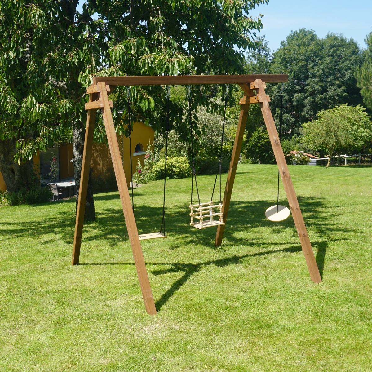 Soulet Schommel Ulysse met Babyschommel en Schijfvormige Schommel 240 x 224 cm