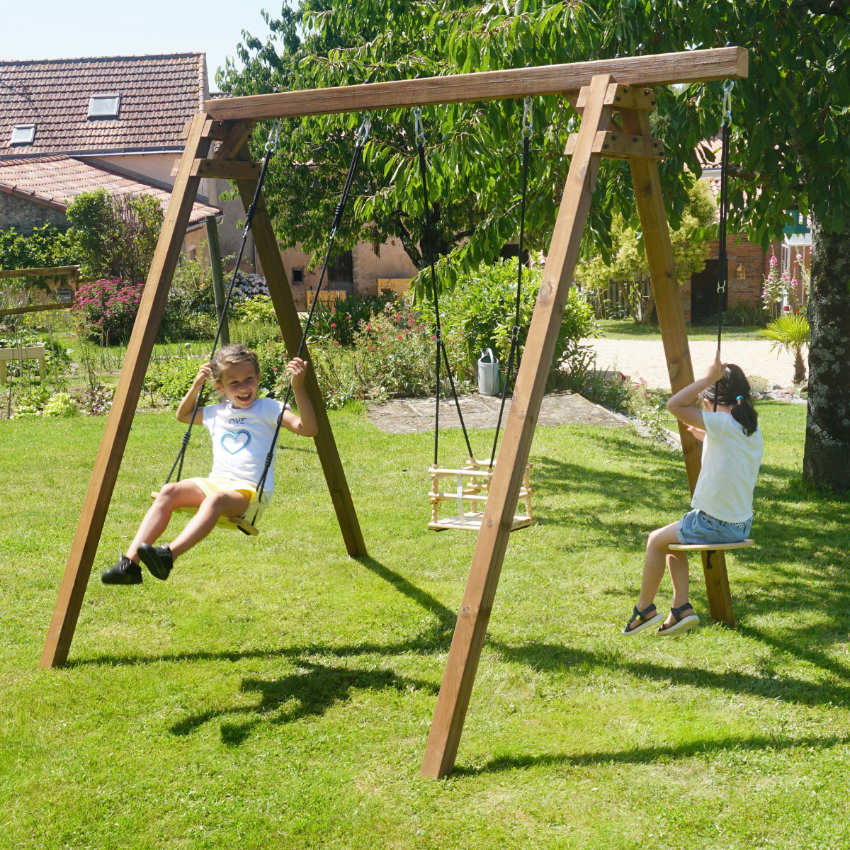 Soulet Schommel Ulysse met Babyschommel en Schijfvormige Schommel 240 x 224 cm