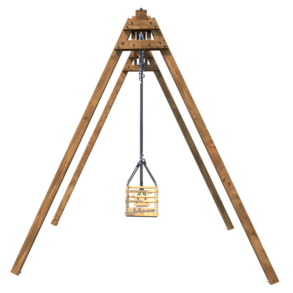 Soulet Schommel Ulysse met Babyschommel en Schijfvormige Schommel 240 x 224 cm