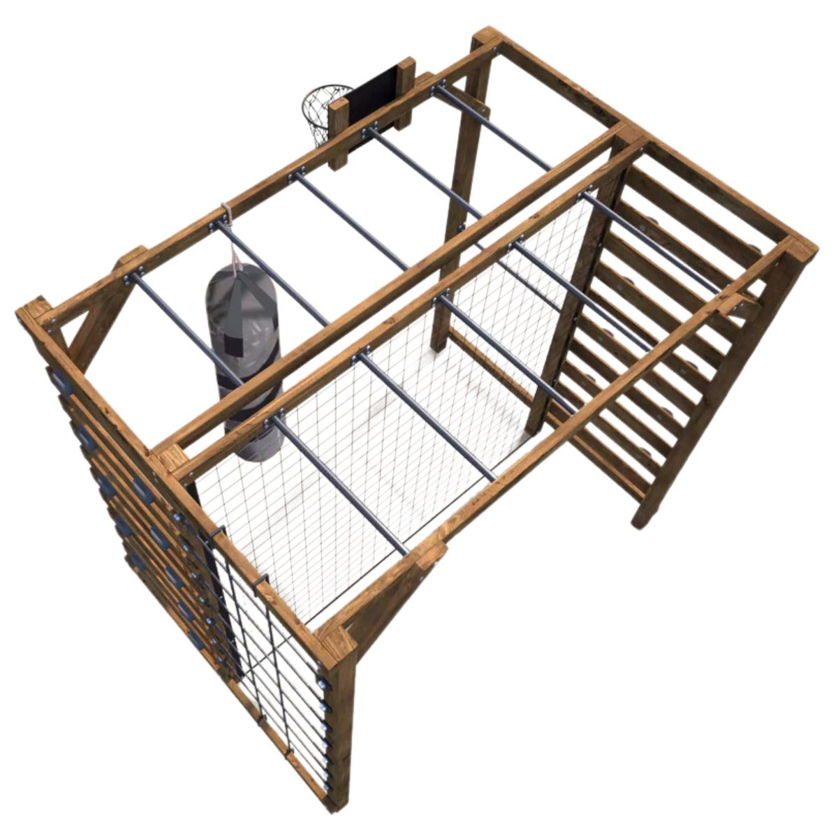 Soulet Multi-Speeltoestel Odin met Klimrek, Monkey Bars, Doel, Basket en Bokszak