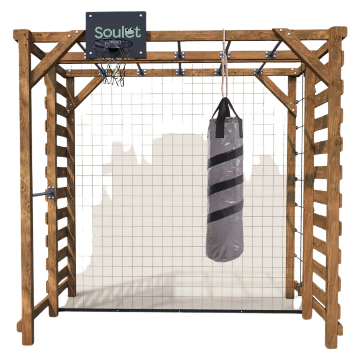 Soulet Multi-Speeltoestel Odin met Klimrek, Monkey Bars, Doel, Basket en Bokszak