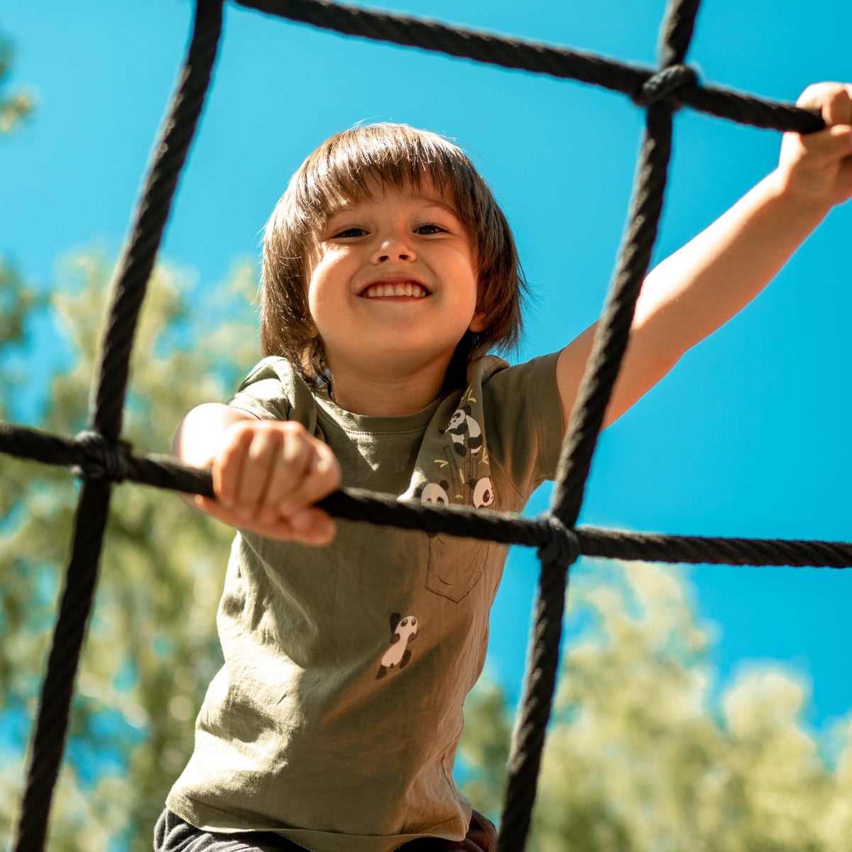 Soulet Speeltoestel Olympic Tristan met Dubbele Schommel, Klimmuur en Klimnet