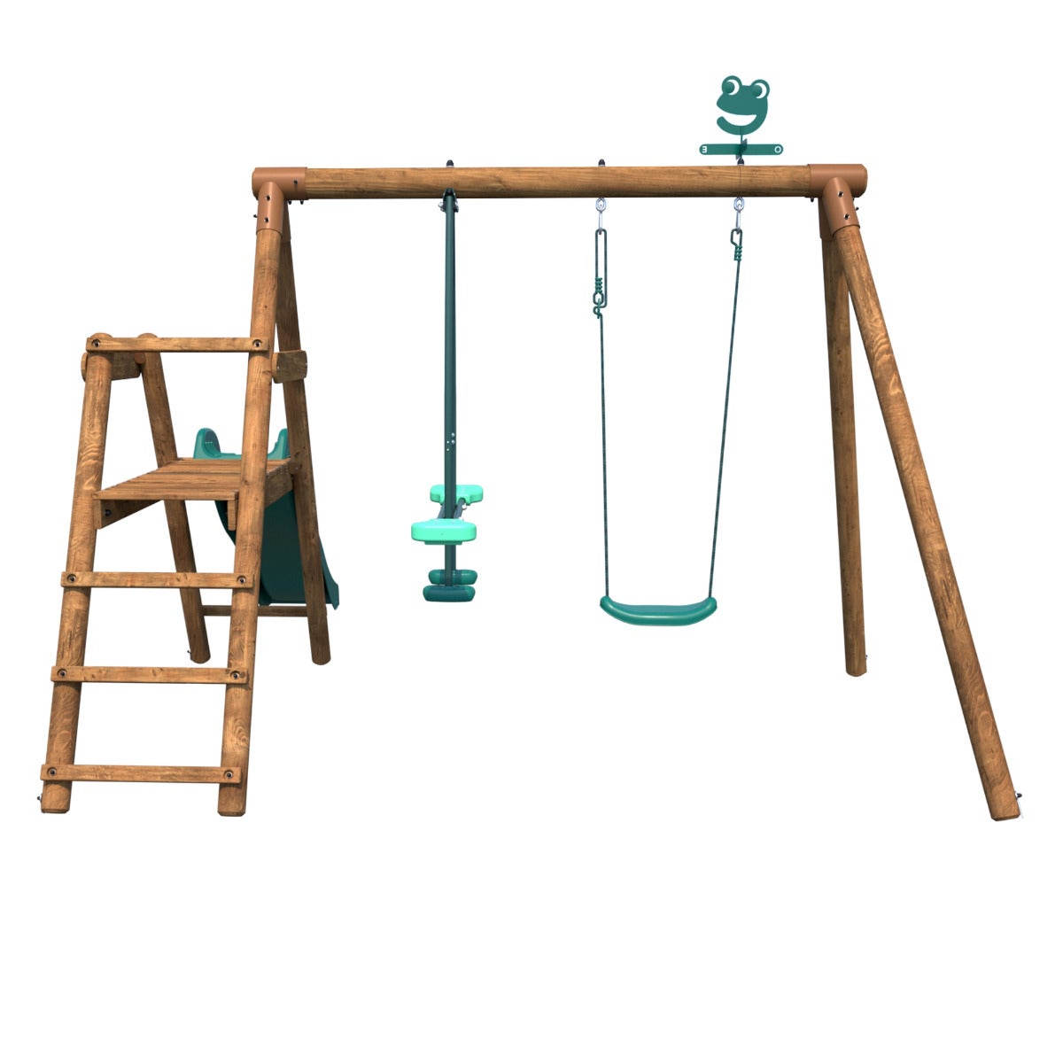 Soulet Speeltoestel Menthe met Glijbaan, Enkele Schommel en Wip