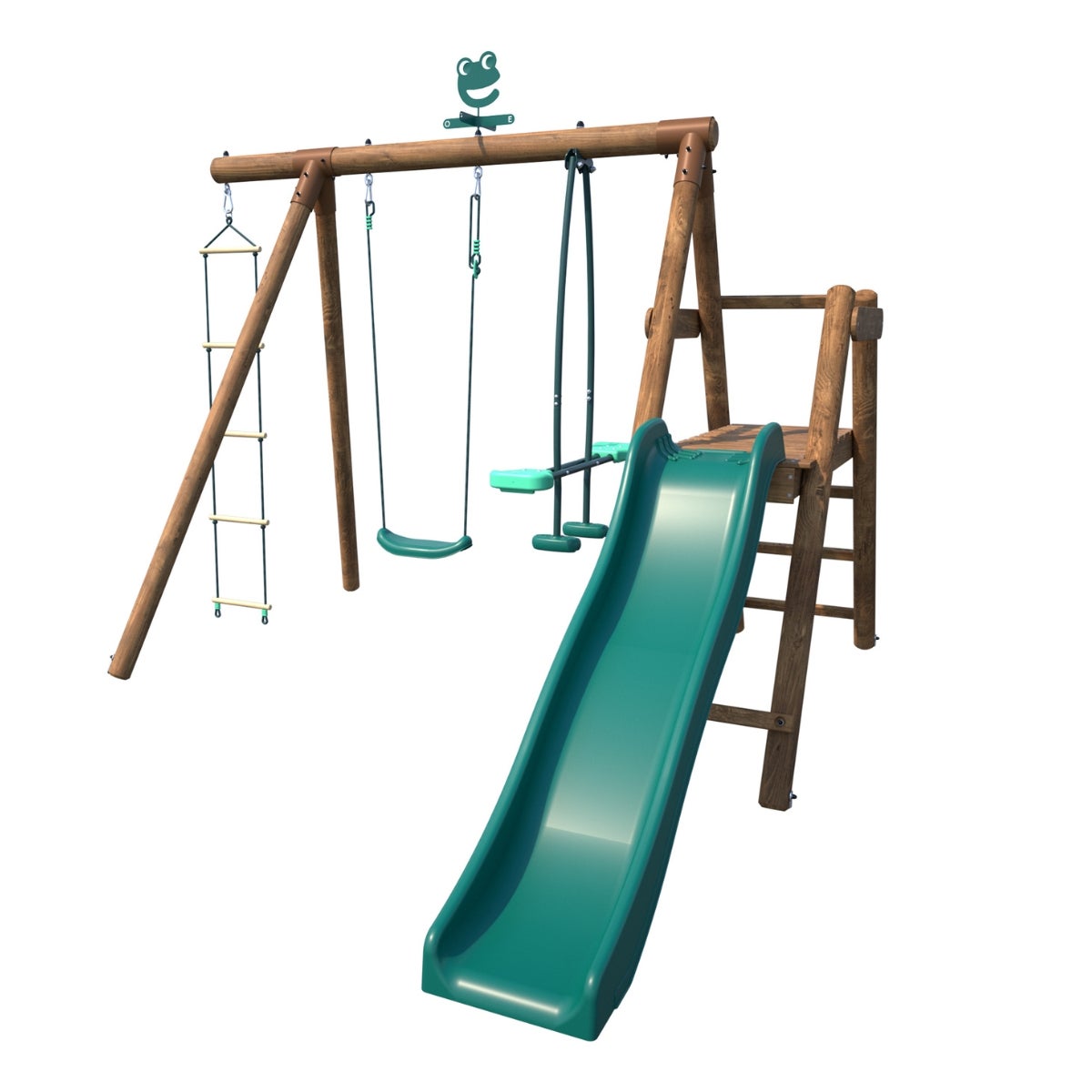 Soulet Speeltoestel Murier met Glijbaan, Schommel, Wip en Touwladder