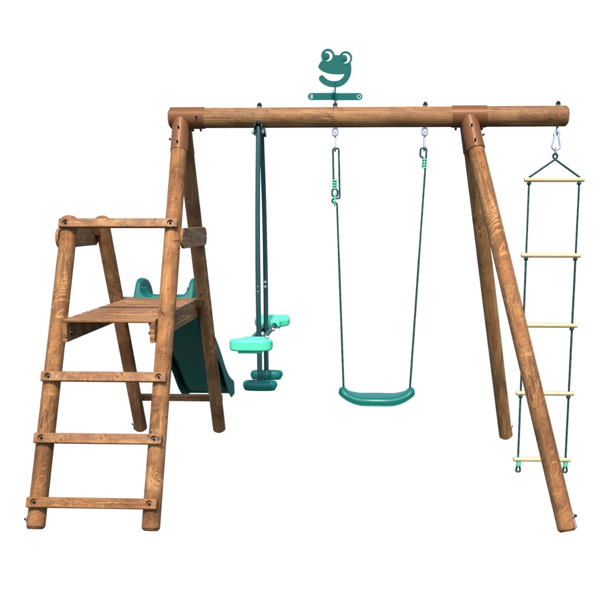 Soulet Speeltoestel Murier met Glijbaan, Schommel, Wip en Touwladder