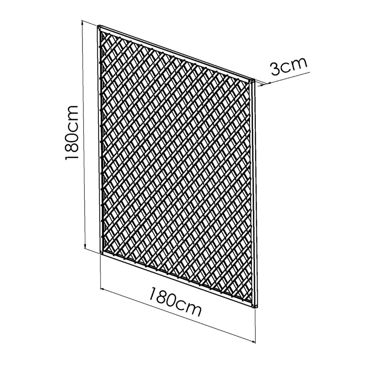 Plantenklimrek Trellis Scherm 180 x 180 cm