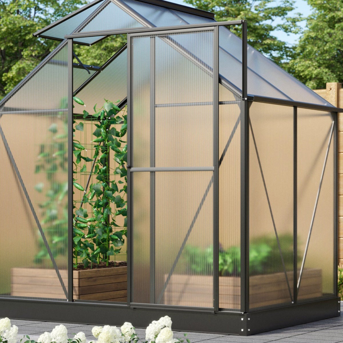 Vitavia Tuinkas Triton 2500 Aluminium Zwart 2,5 m²