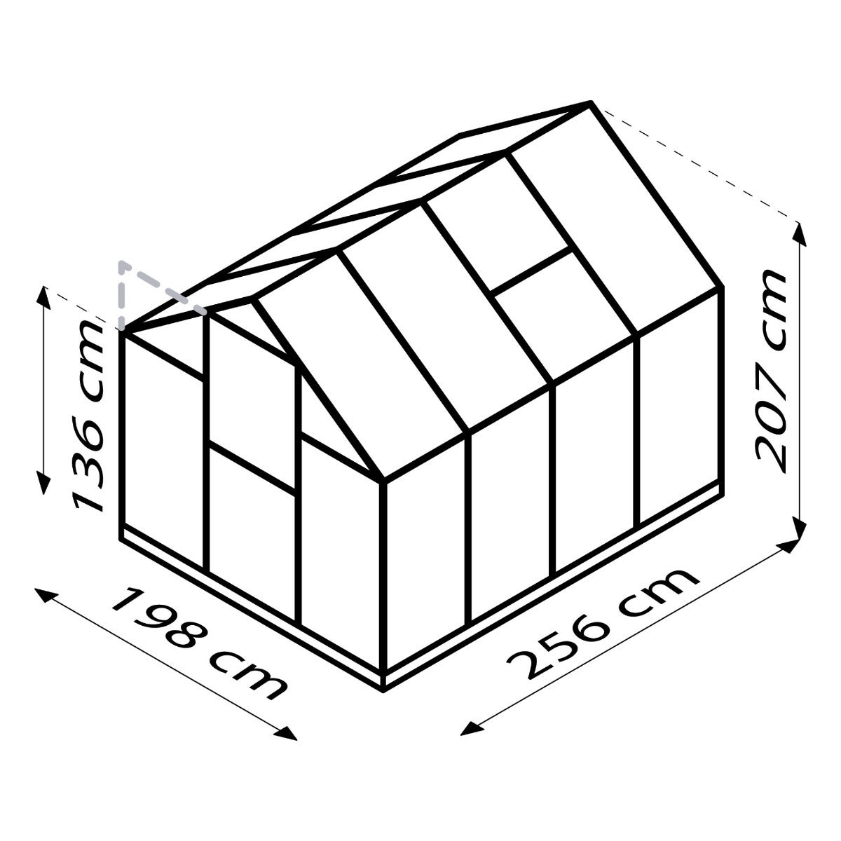 Vitavia Tuinkas Triton 5000 Aluminium Zwart 5 m²