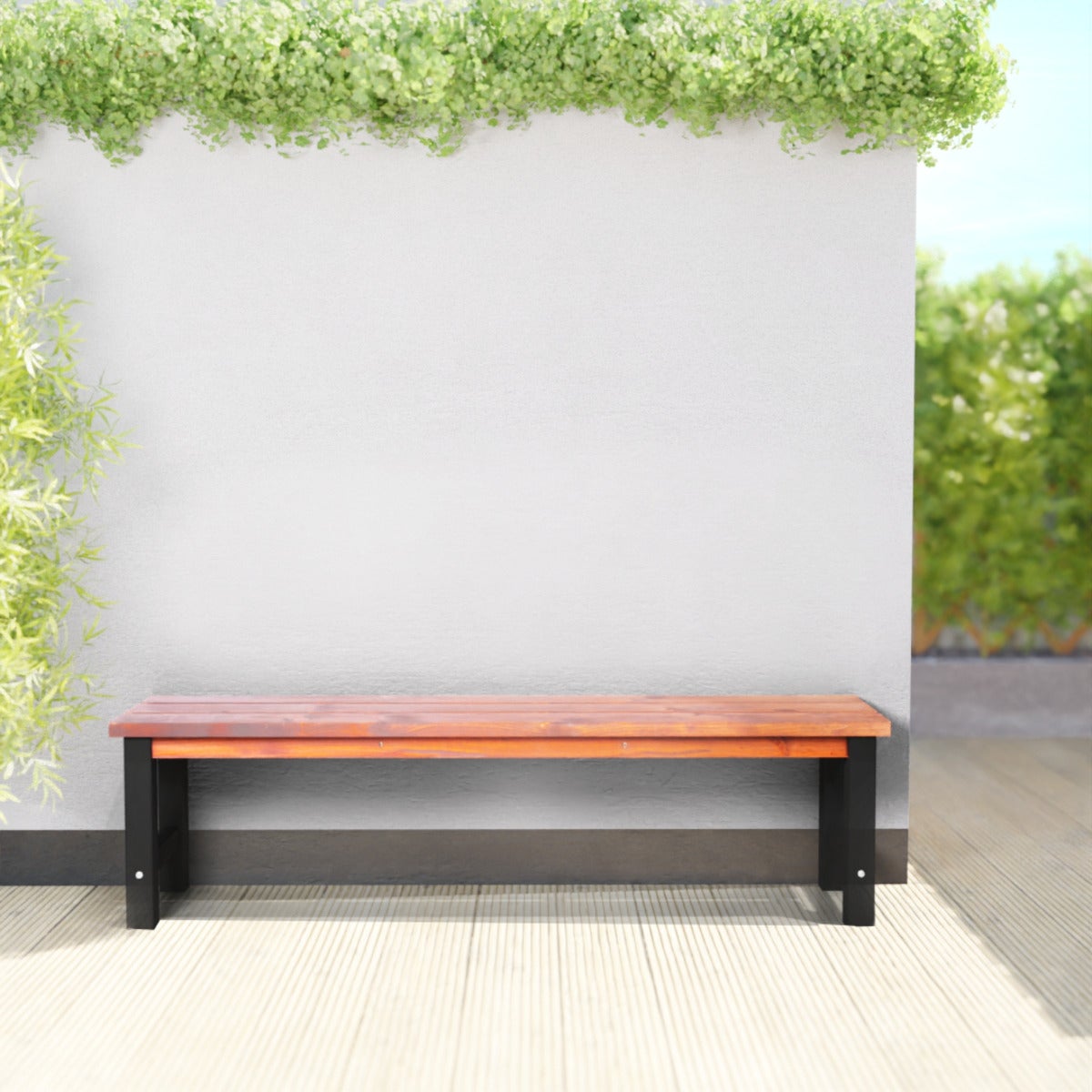 Tuinbank Romo Zwart/Bruin 150cm