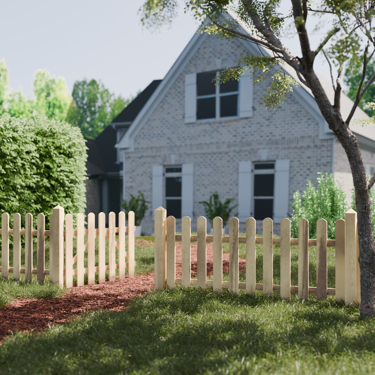 Tuinhekdeur Recht Geimpregneerd Grenen Hout 100 x 80 cm