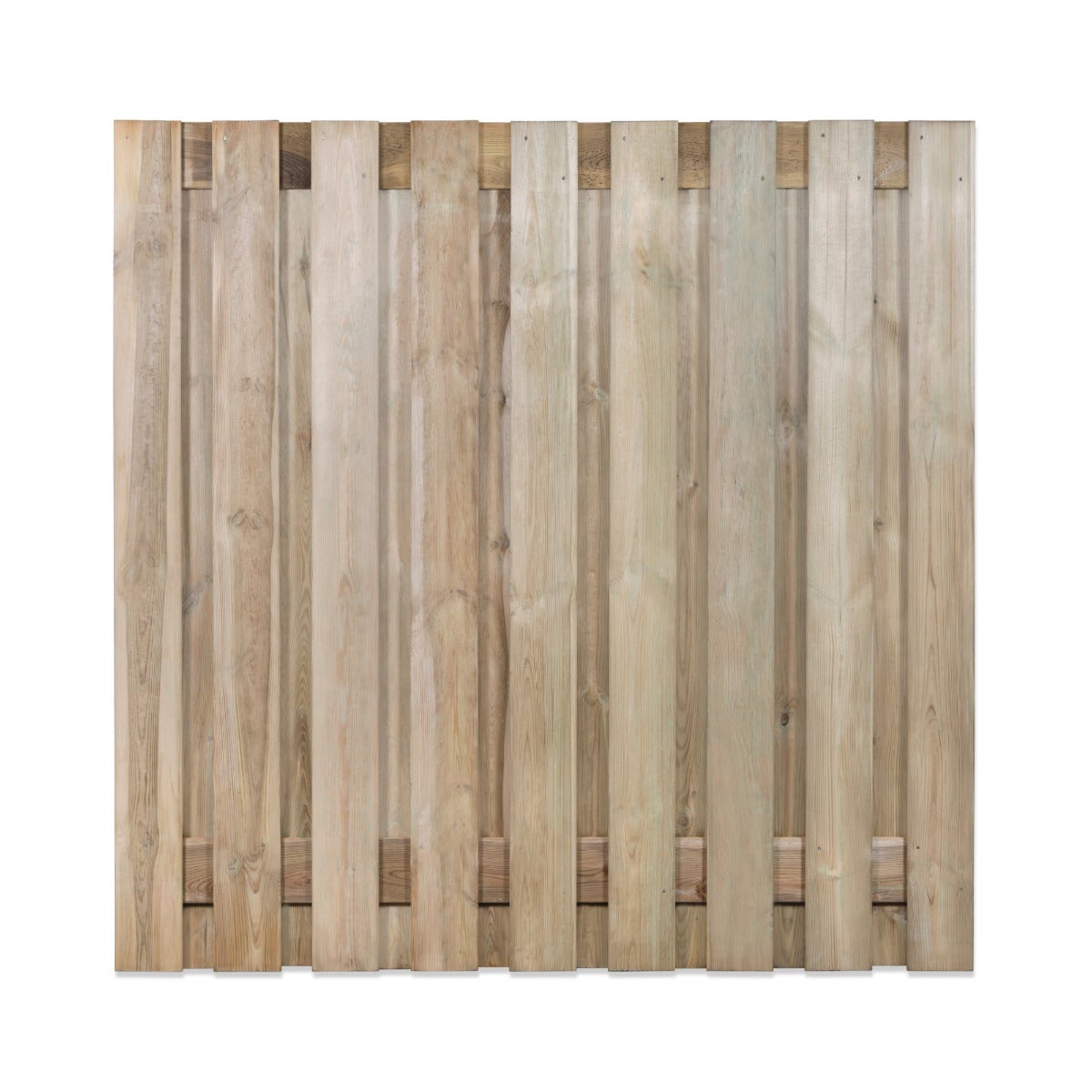 Tuinscherm Recht 16 mm 19 planks Geschroefd en Geïmpregneerd Grenen 180 x 180 cm