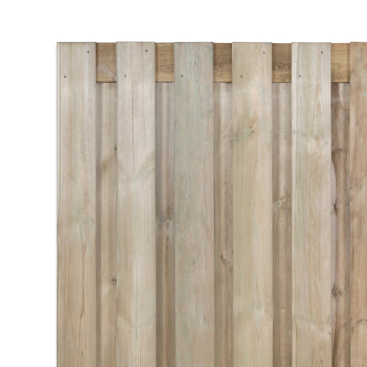 Tuinscherm Recht 16 mm 19 planks Geschroefd en Geïmpregneerd Grenen 180 x 180 cm