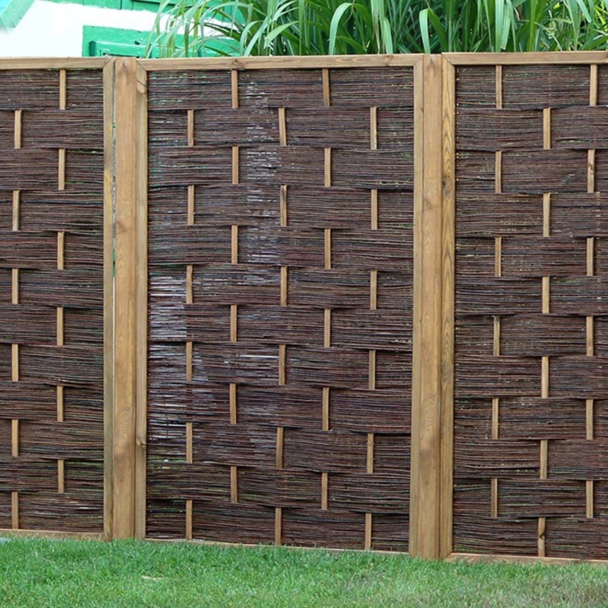 Tuinscherm Wilgenhout in Frame 120 x 180 cm