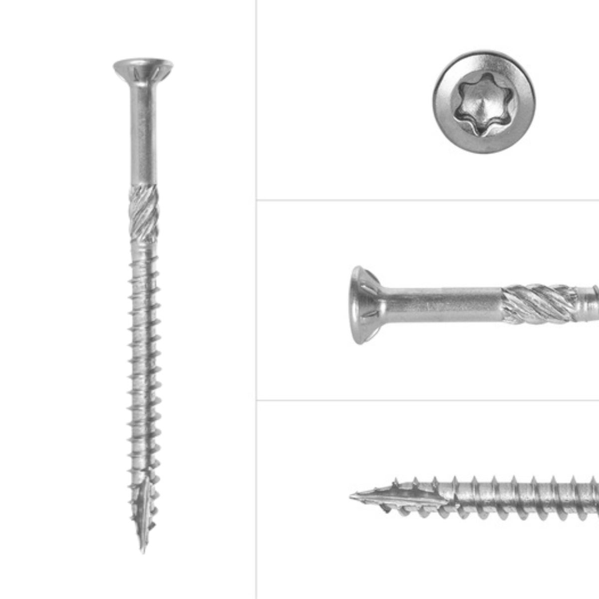 Tuinschroeven RVS 410 4 x 50 mm Torx 20 met snijpunt - Doos 200 Stuks