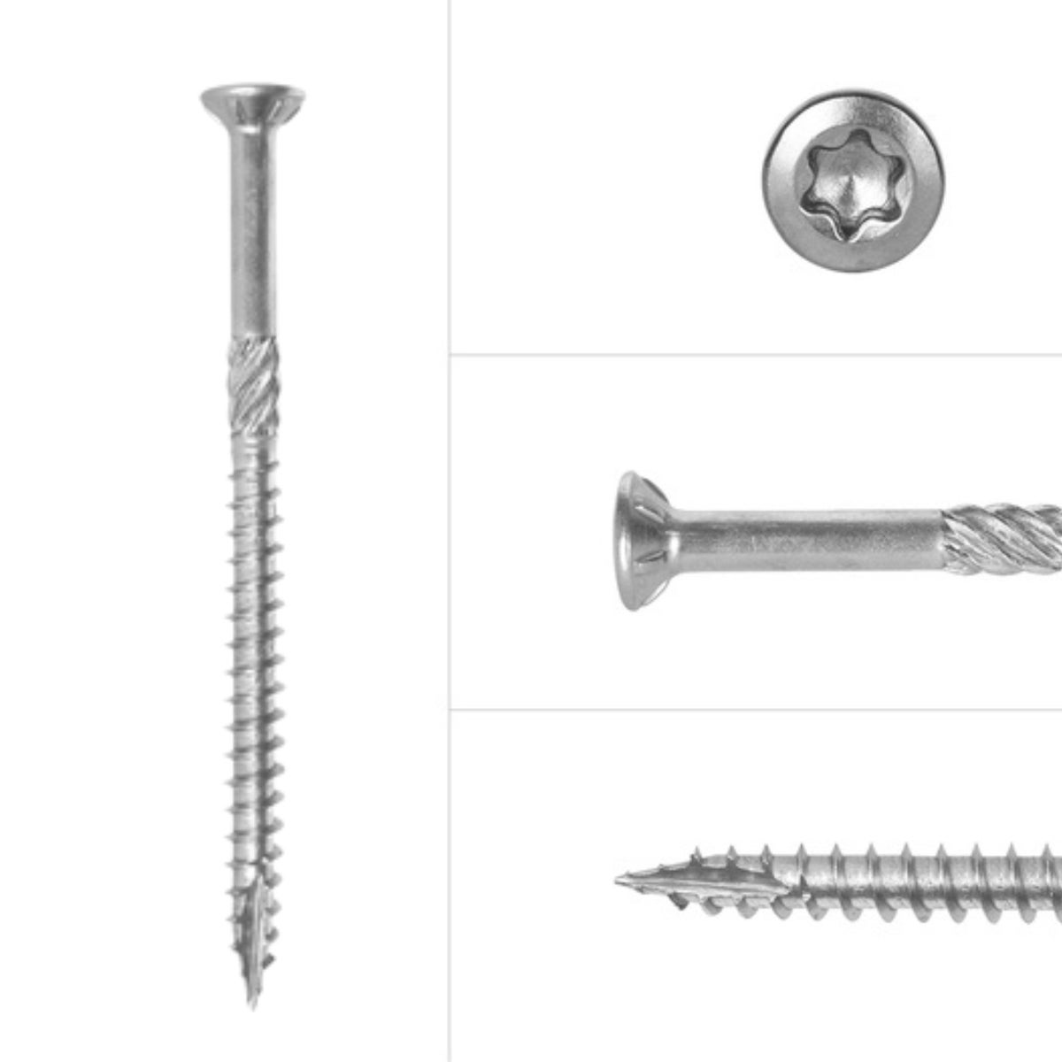 Tuinschroeven RVS 410 4 x 60 mm Torx 20 met snijpunt - Doos 200 Stuks