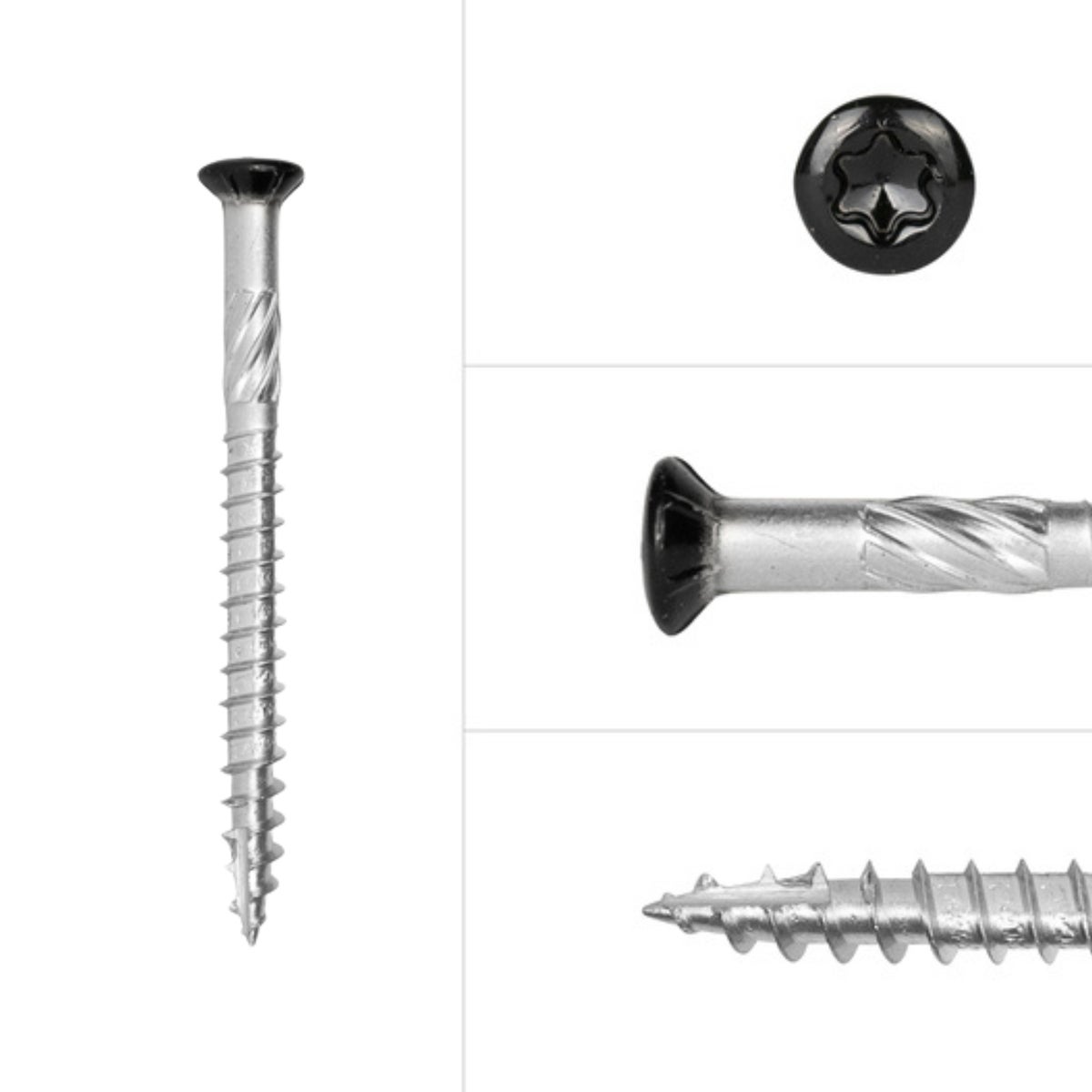 Tuinschroeven Zwart RVS 410 4 x 40 mm Torx 20 met snijpunt - Doos 200 Stuks