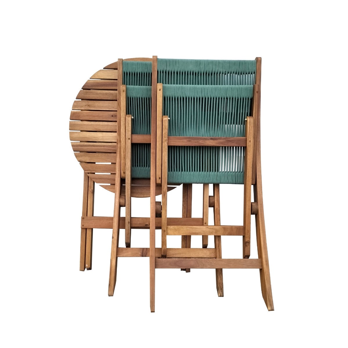 Bistroset Green Rope Acacia Hardhout