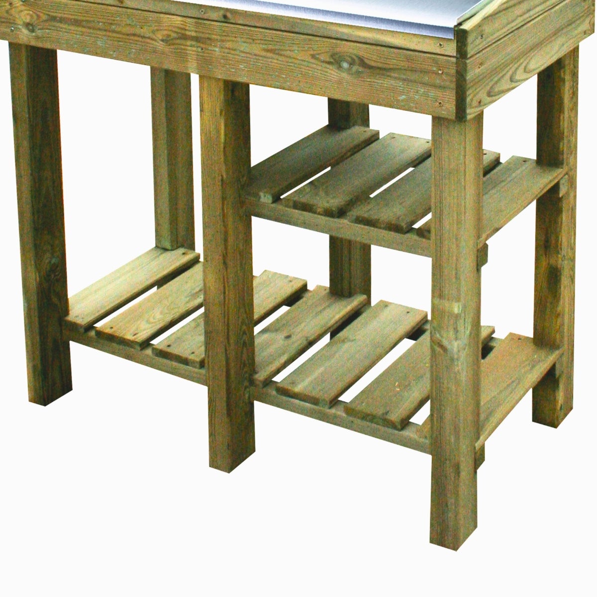 Oppottafel Florine met Verzinkt Werkblad 80 x 85 x 43 cm