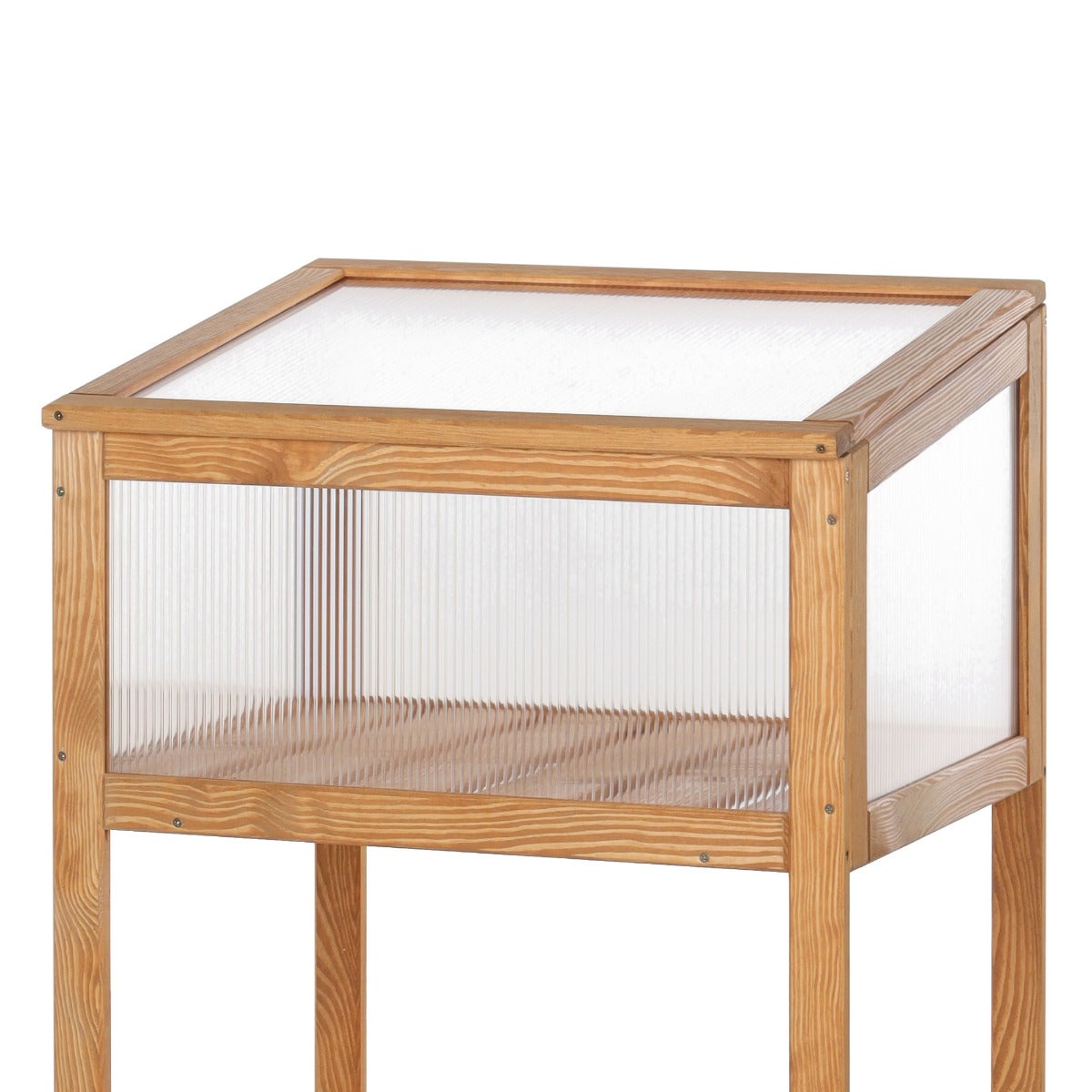 Verhoogde Kweekbak met Kas Deksel Eikenlook 59 x 52 x 96 cm