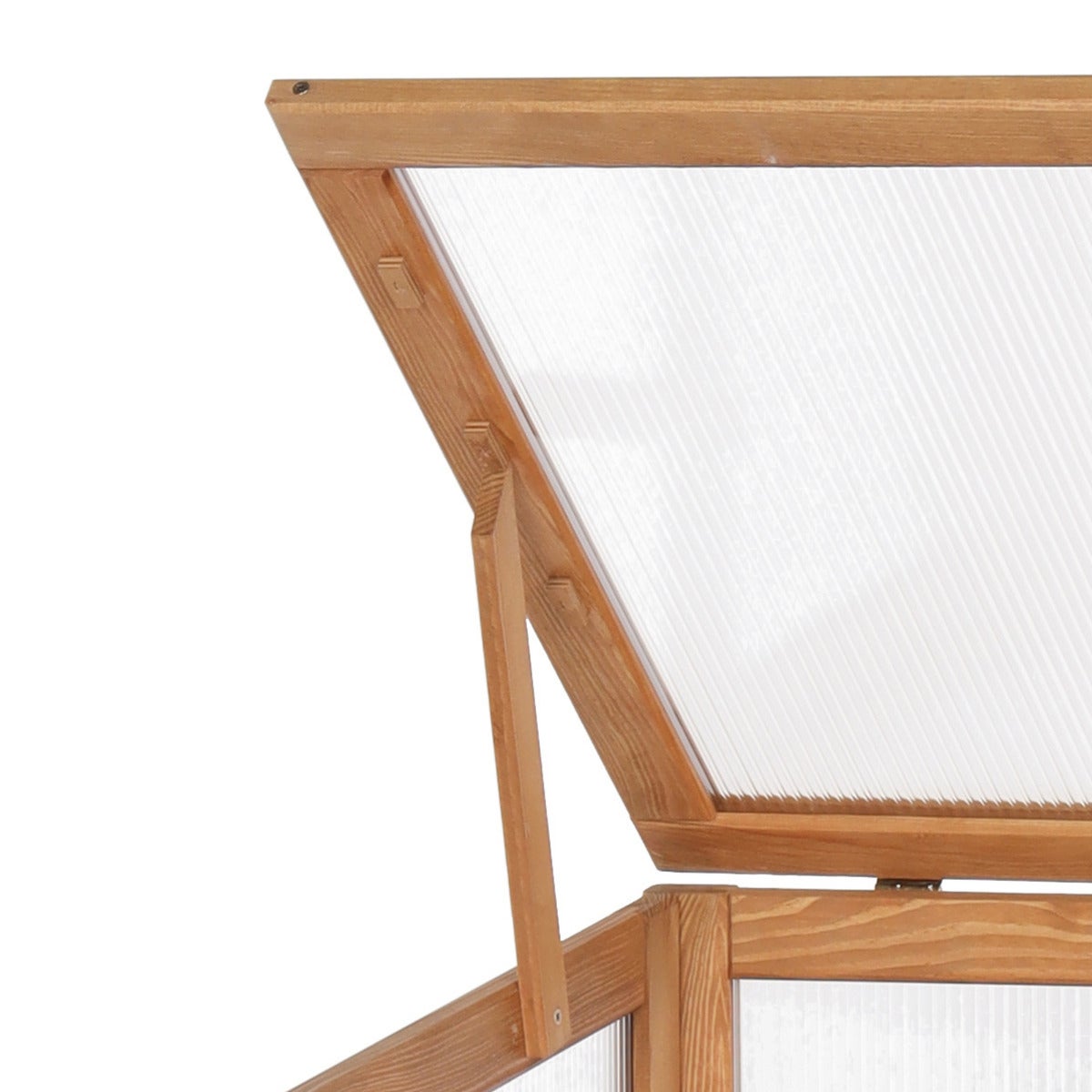 Verhoogde Kweekbak met Kas Deksel Eikenlook 59 x 52 x 96 cm